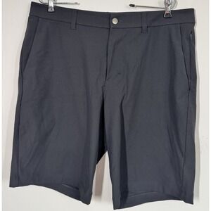 Lululemon Men's Commission Shorts Warpstreme Black Size 36 Stretchy Performance‎